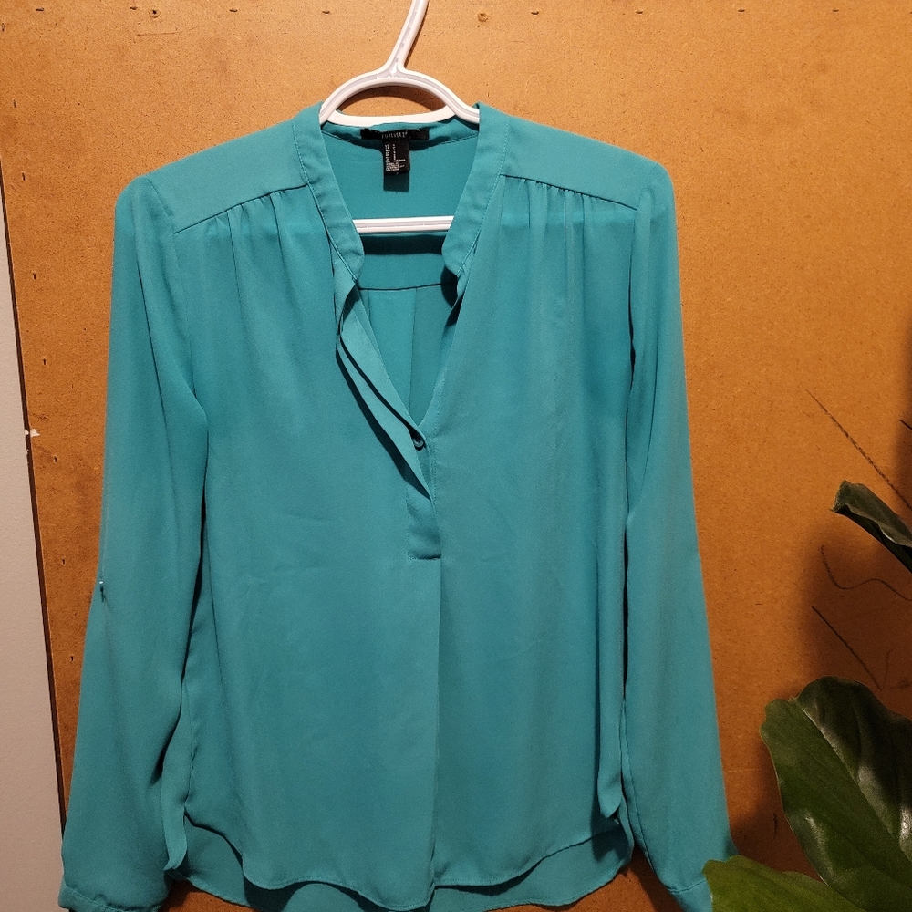 Teal blouse